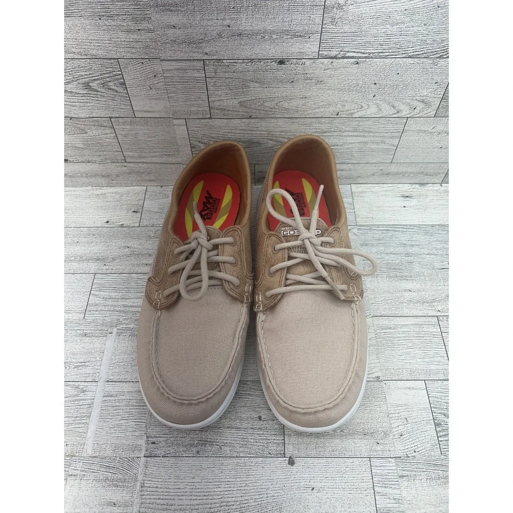Skechers Go Walk Shoes Womens Size 7.5 Canvas Boat‎ Deck Comfort 14416